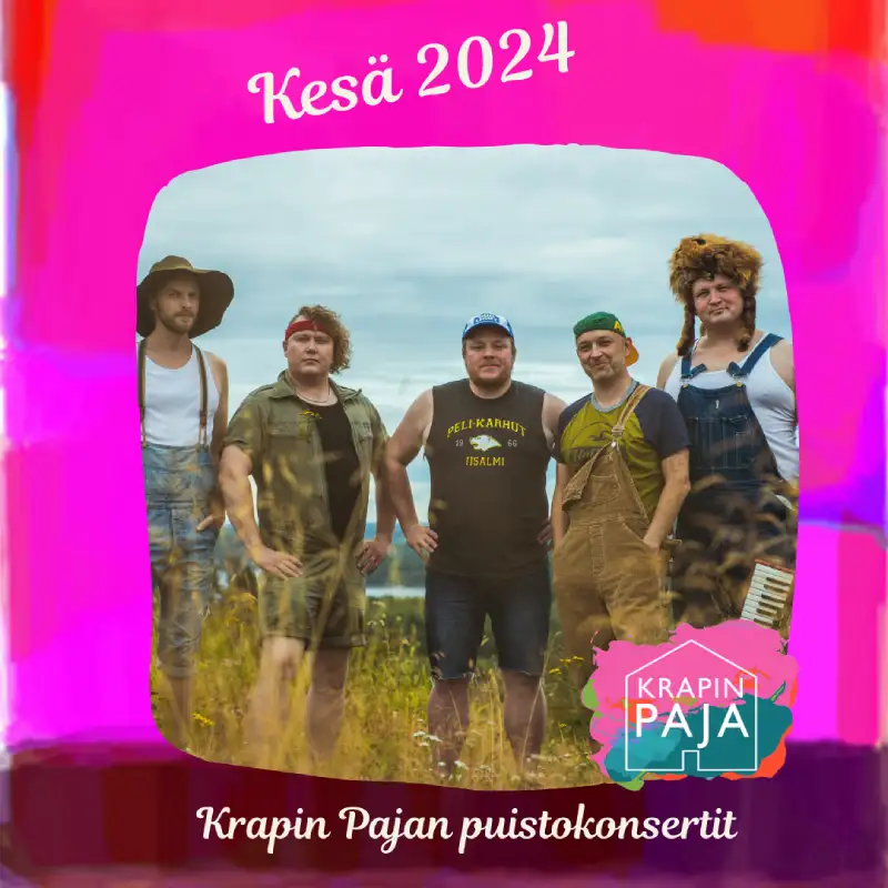Steve'n'seagulls esiintyy Krapin puistokonsertissa kesällä 2024