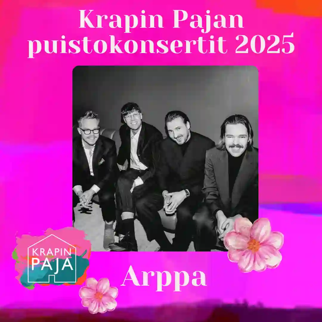 Arppa esiintyy Krapin Puistokonsertissa kesällä 2025