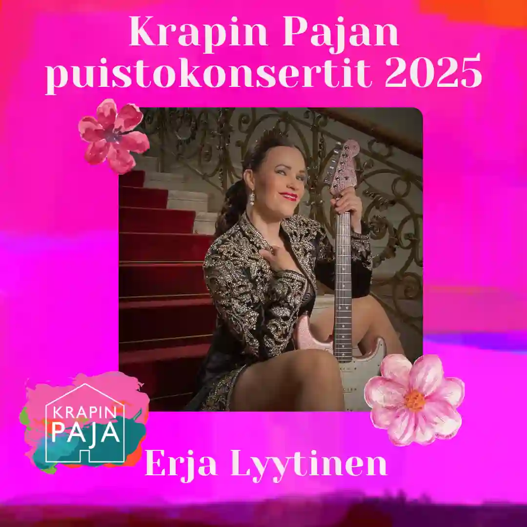 Erja Lyytinen esiintyy Krapin Puistokonsertissa kesällä 2025