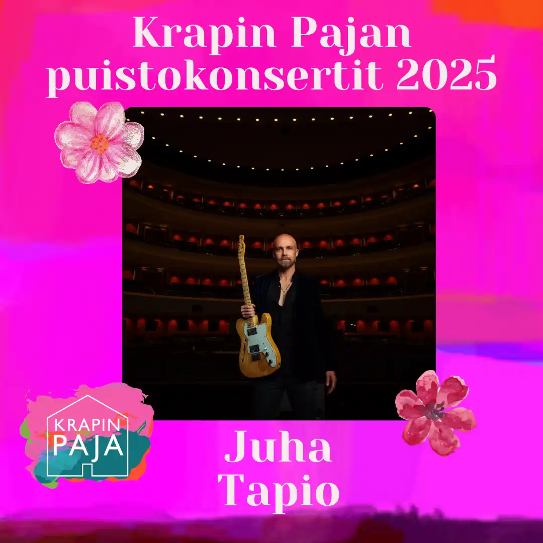 Juha Tapio soittaa kesällä 2025 Krapin Puistokonsertissa