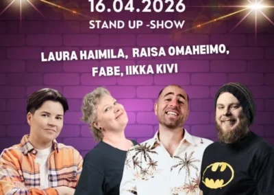 Stand Up -show – Laura Haimila, Raisa Omaheimo, Fabe & Iikka Kivi